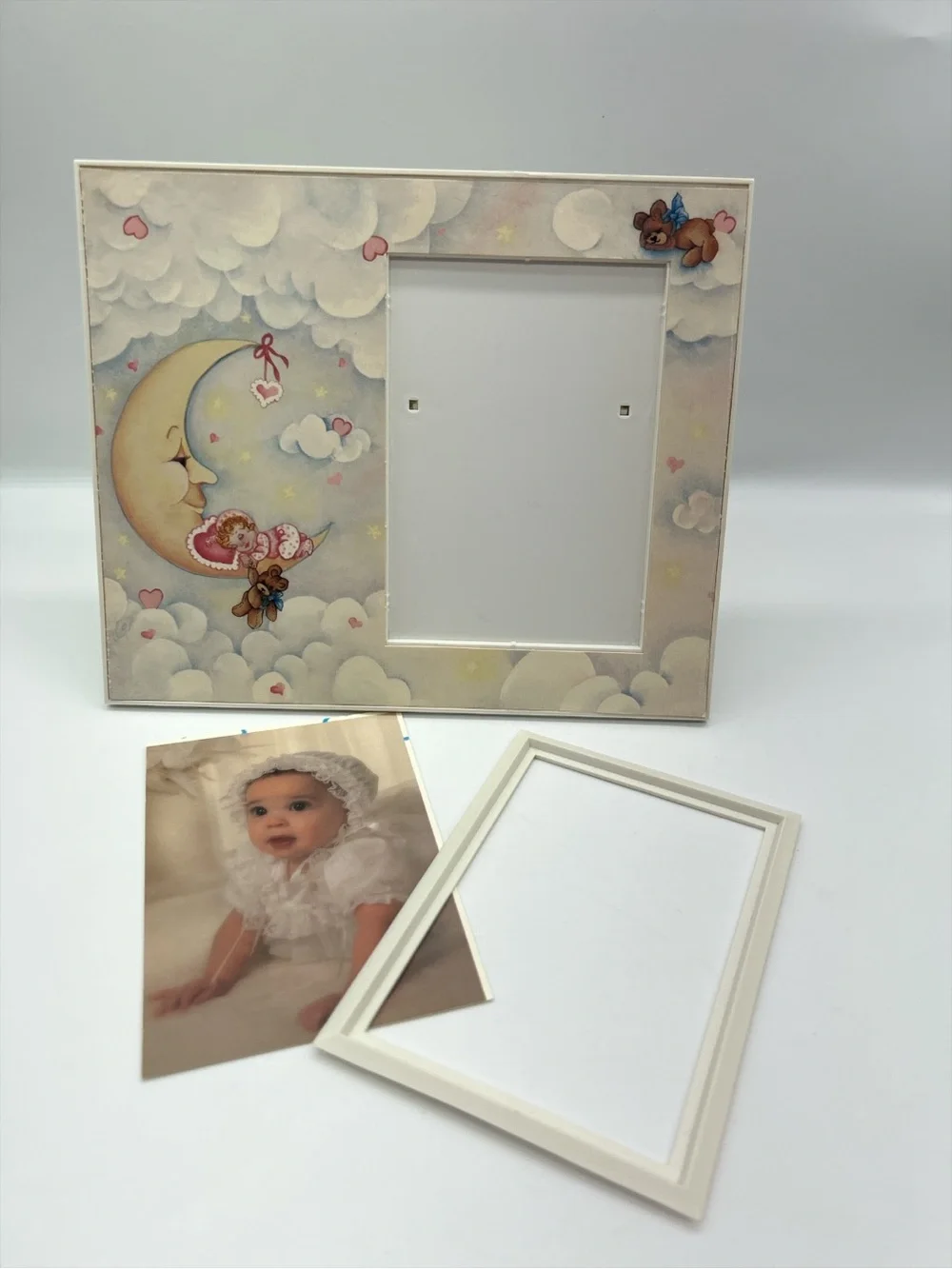 Ultra Frame Baby Nursery Picture Frame Moon Teddy Bear Clouds 5x3.5 Tabletop